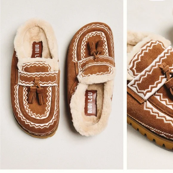 Bibi Lou Moc Contrast Tassel Flats - Picture 8 of 9